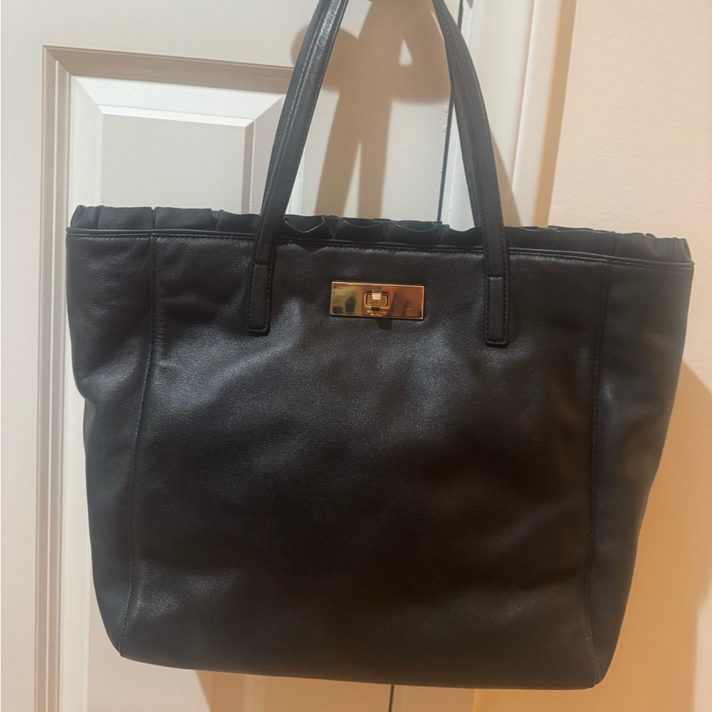Authentic Kate Spade black pebbled leather tote